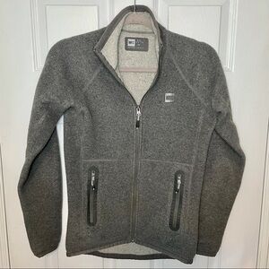 Mec Grey Cozy Zip Up Fleece Jacket Small